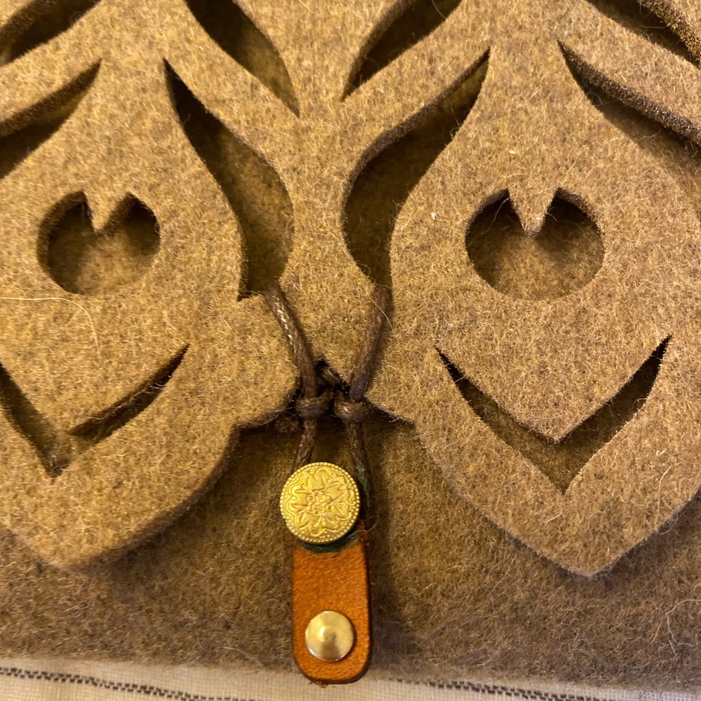 Wool felt/leather  handmade by local Seattle designer